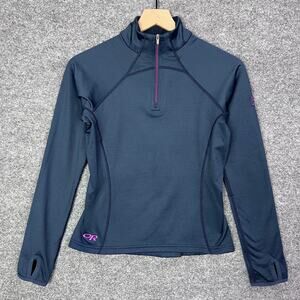 Outdoor Research Radiant Waffle Grid Lined 1/4 Zip Pullover Womens Sz  XS